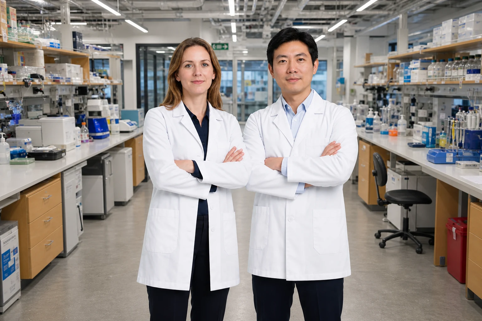WKLabPeptides professional team in a laboratory