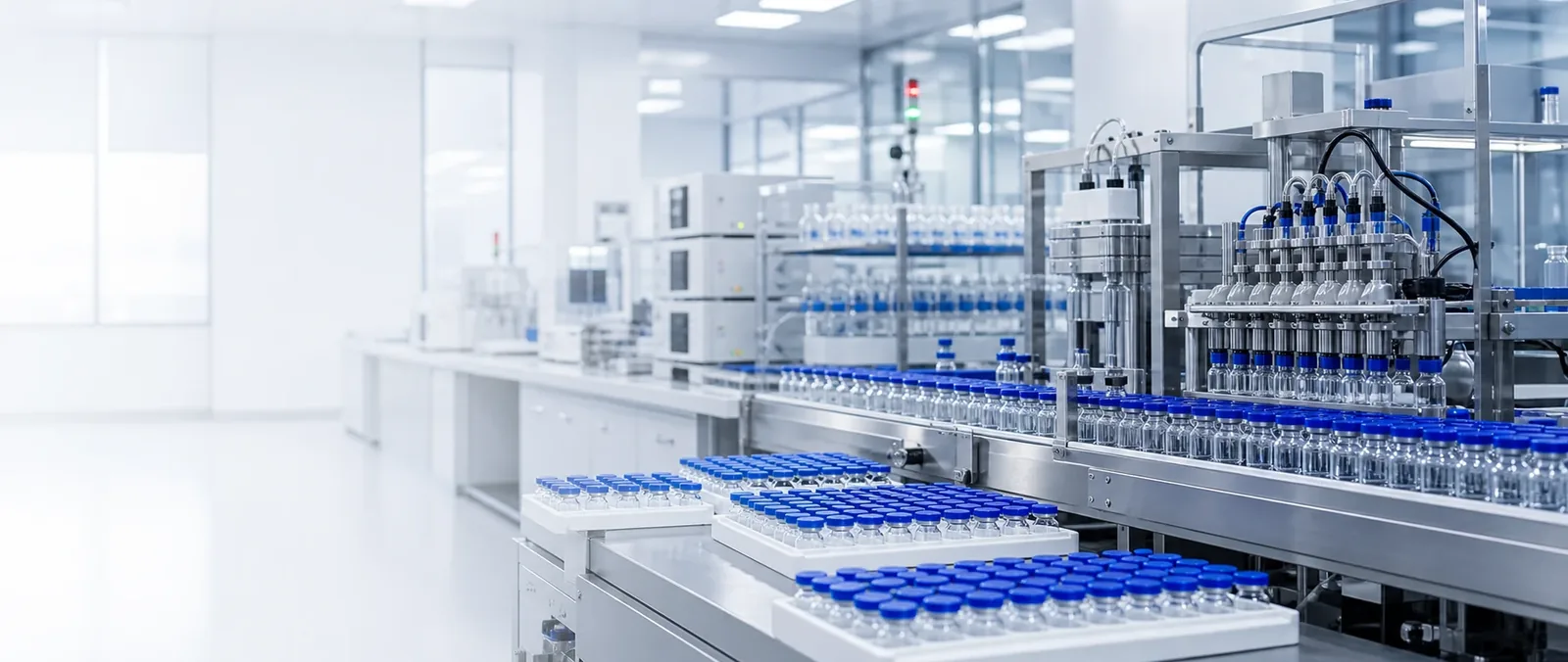 WKLabPeptides automated cleanroom production line